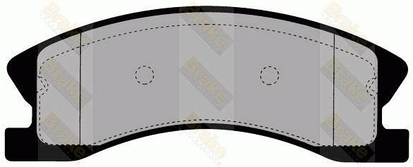 BRAKE ENGINEERING Комплект тормозных колодок, дисковый тормоз PA1653